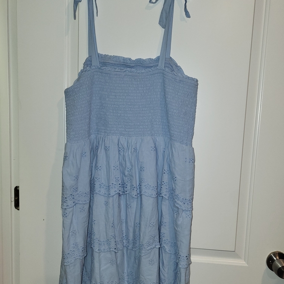 American Eagle Outfitters Light Blue Casual Dress - Picture 4 of 9